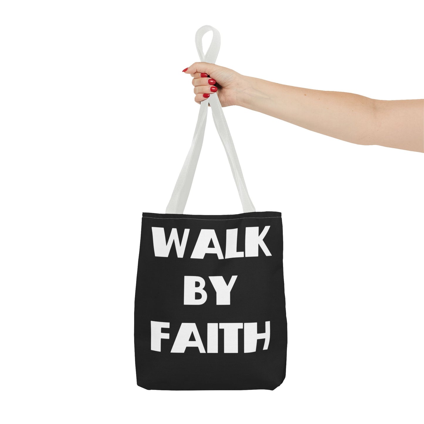 Walk by Faith Not Christian Tote Bag, Christian Gifts, Christian Back To School Gifts, Trendy Christian Apparel