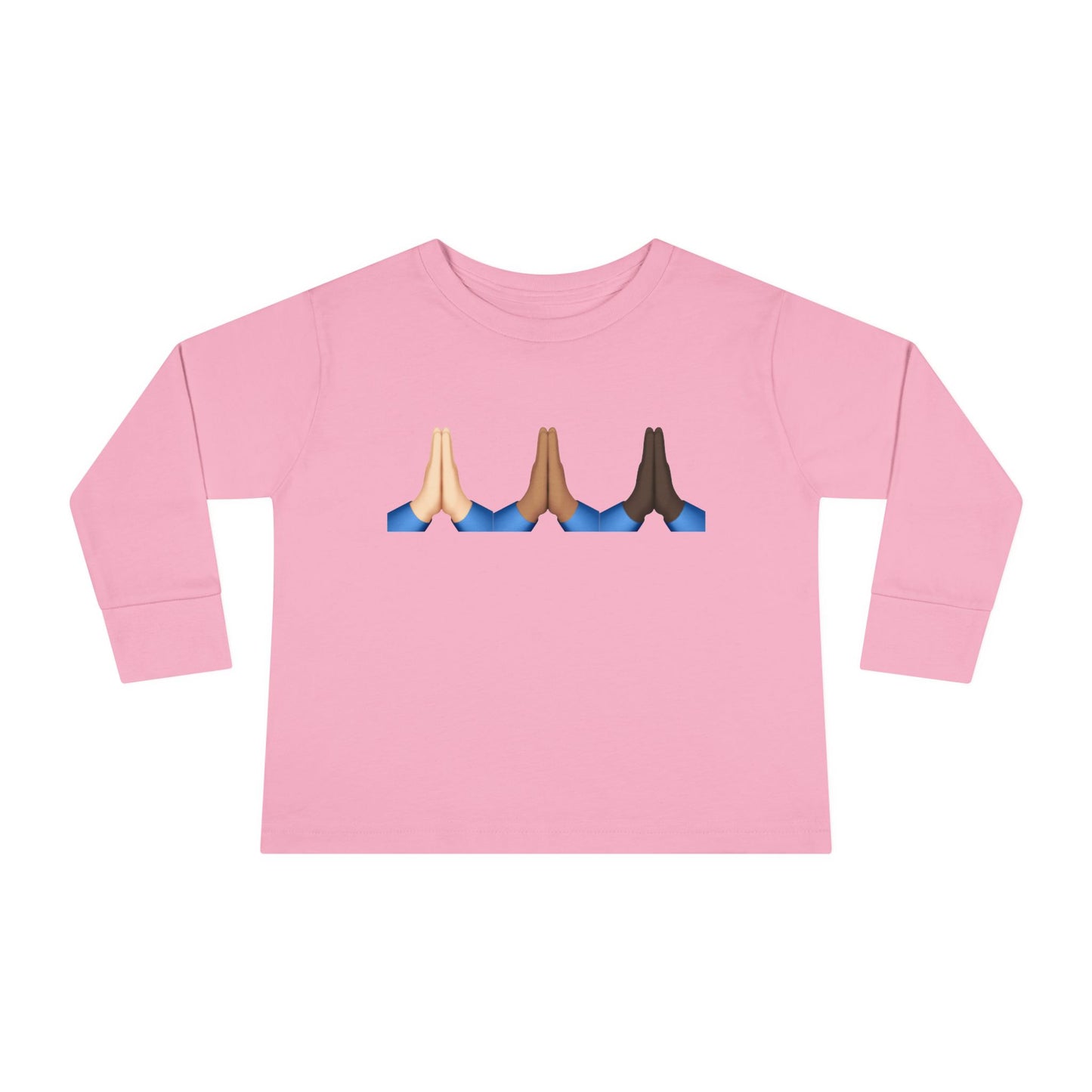 Pray Hands Emoji Christian Toddler Long Sleeve Shirt, Toddler Girl Longsleeve Shirt, Toddler Easter Shirt, Easter Gifts, Toddler Gifts, Pray