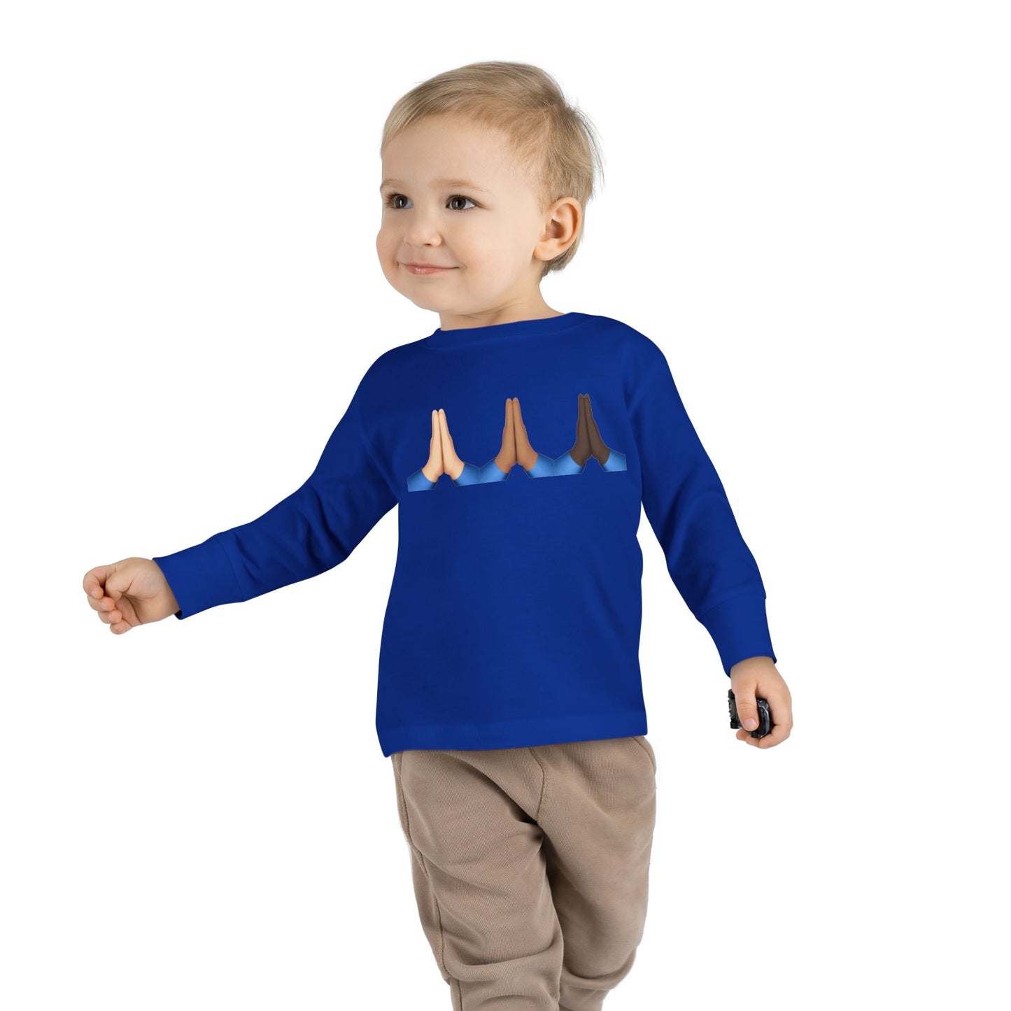 Pray Hands Emoji Christian Toddler Long Sleeve Shirt, Toddler Girl Longsleeve Shirt, Toddler Easter Shirt, Easter Gifts, Toddler Gifts, Pray