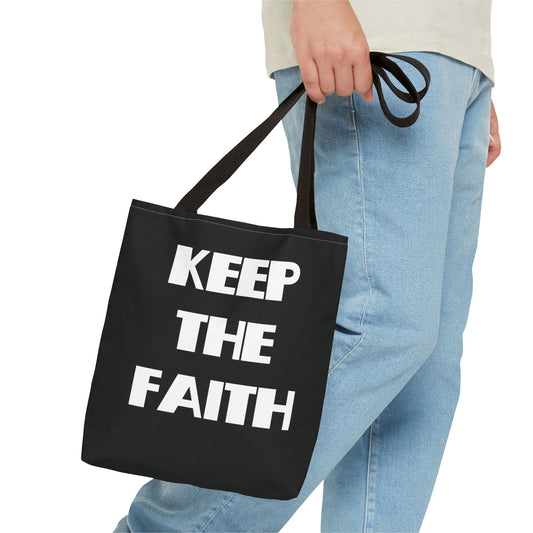 Keep The Faith & Stay Fly Christian Tote Bag, Christian Gifts, Christian Back To School Gifts, Trendy Christian Apparel