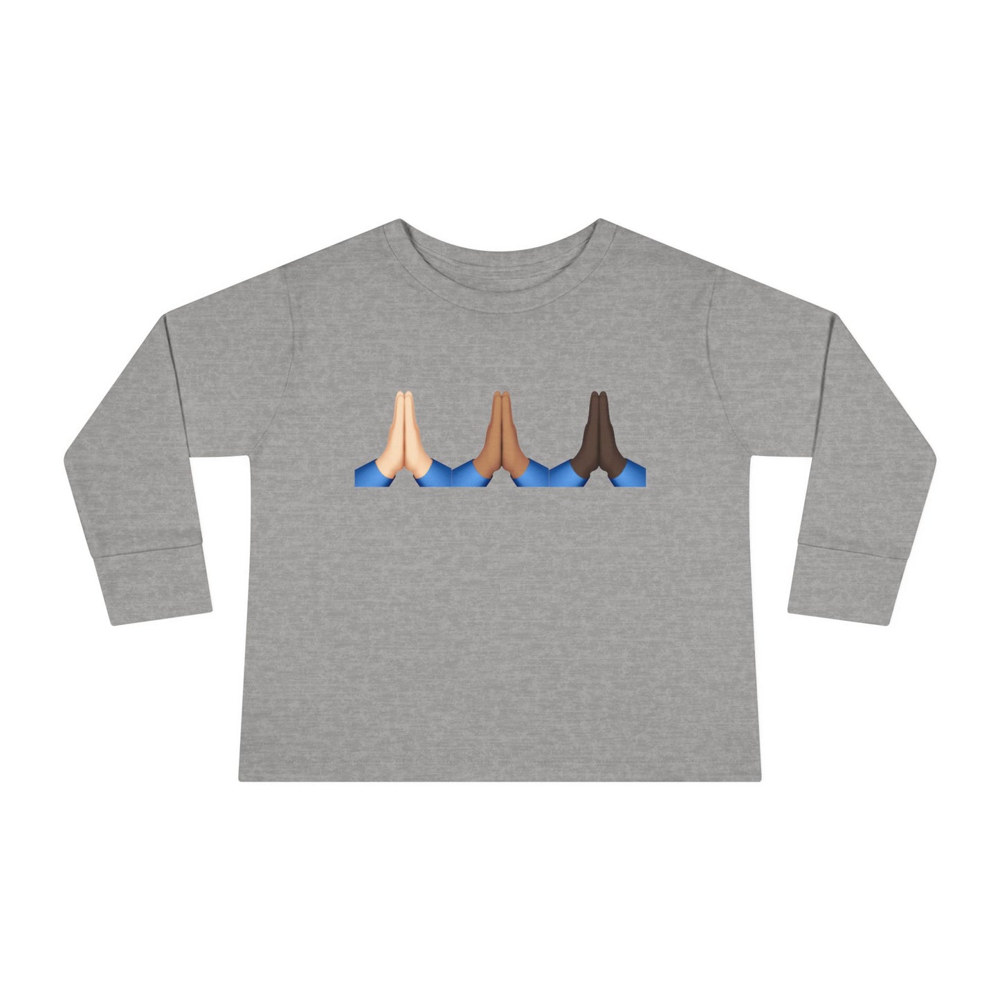 Pray Hands Emoji Christian Toddler Long Sleeve Shirt, Toddler Girl Longsleeve Shirt, Toddler Easter Shirt, Easter Gifts, Toddler Gifts, Pray