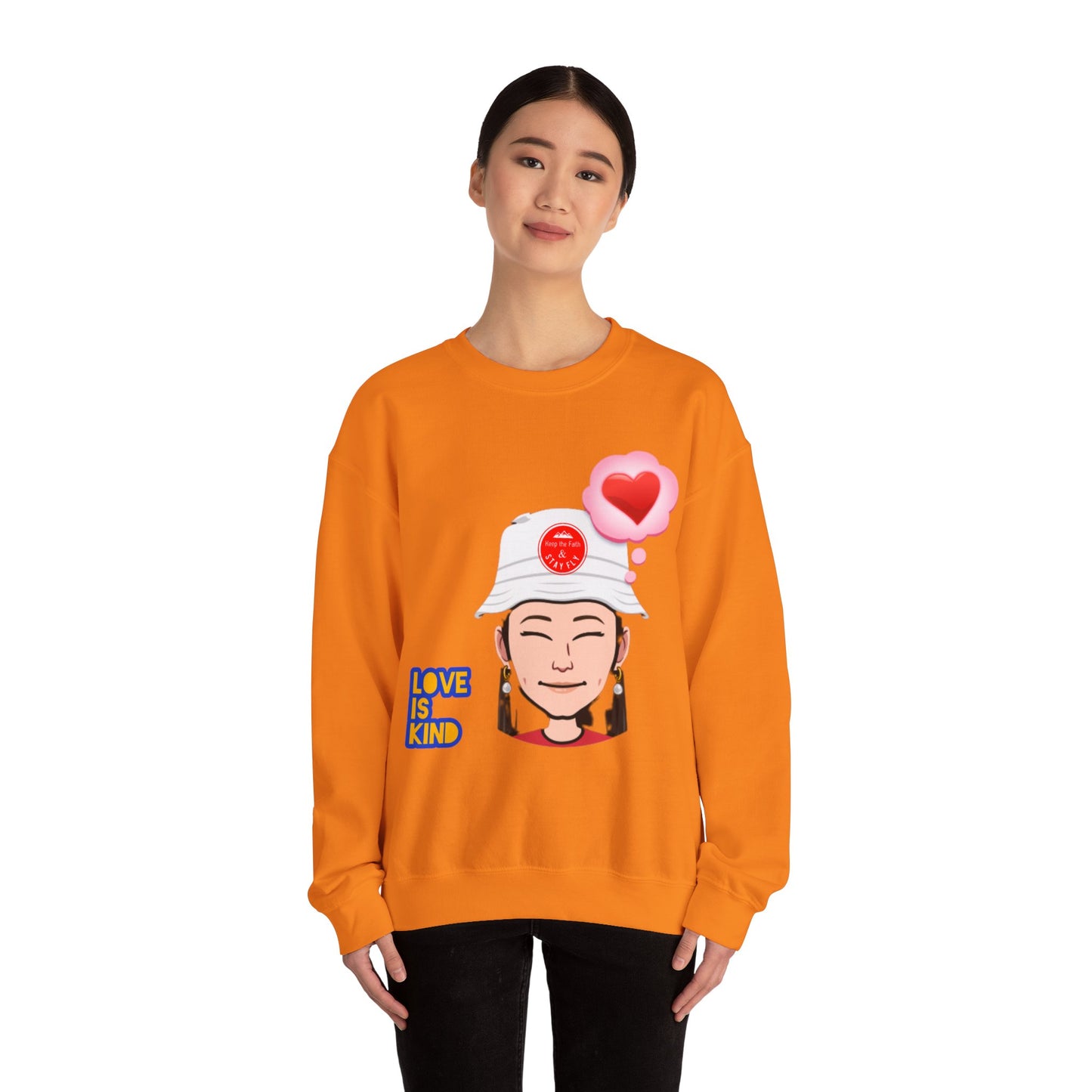 Love Is Kind Women's Christian Emoji Sweatshirt